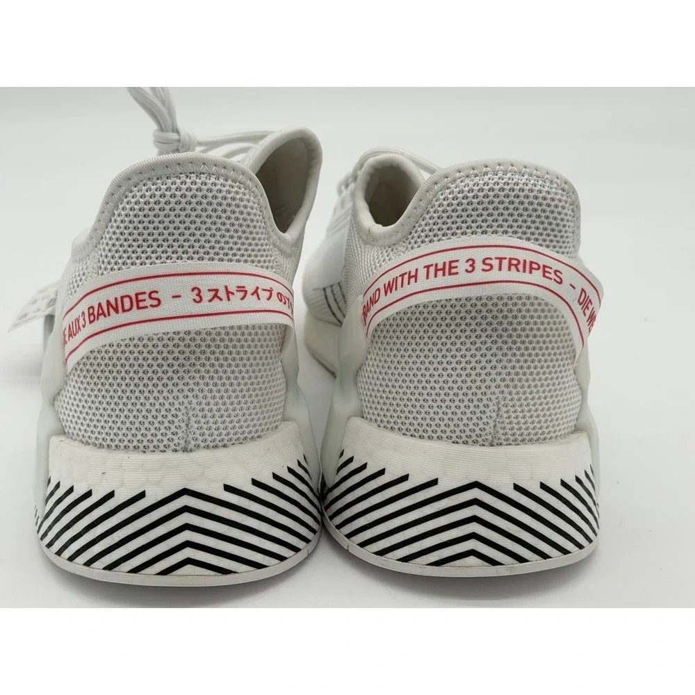 Size 11.5 - adidas NMD_R1 V2 JD Sports Exclusive White Black Scarlet HQ6629